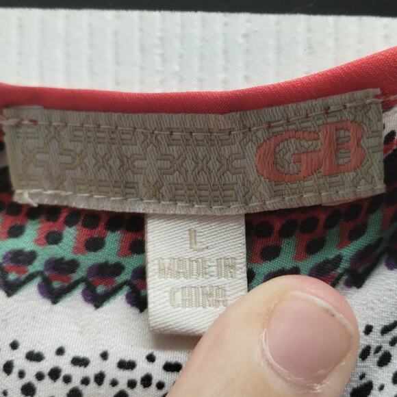 Gianni Bini Women Size Large Colorful Multi-Print Lined Elastic Waist Tank Dress - Picture 4 of 4